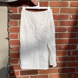 Skirt from forever 21, white with black polkadots.